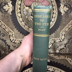 1917 Diseases of the Eye by May – Green Hardcover Medical Book
